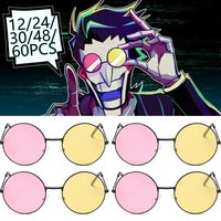 Vintage Round Frame Sunglasses for Cosplay Taking Photo Tool Mixed Color Glasses Halloween party glasses