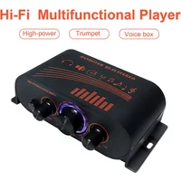 AK170 Audio Power Amplifier RCA Input Mini Audio Amplifier 20W*2 HIFI Stereo Audio Amplifier with LED Light Ring Car Home Use