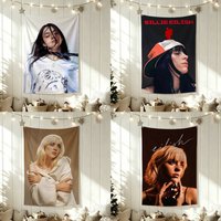 B-Billie E-Eilish Flags Wall Hanging Tapestry Outdoor Garage Room Decorative flag Background Blanket