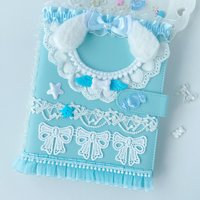 Photo Card Album Lace Decoration Binder Book A5 Handmade PU Leather Kawaii Puppy Storage Booklet Idol Notebooks Cover