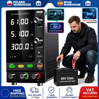 KUAIQU Einstellbares Gleichstromnetzteil zum Laden von Batterien, 12V 24V 30V 48V 60V 72V 120V Tischnetzteil zum Laden der Batterien von Auto/Motorrad/Wohnmobil/Wohnwagen, Laborstromversorgung zum