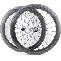 AliExpress NONE Newest 700C Road Bike Aero UD Full Carbon Fibre Wheelset V Brake Carbon Bicycle Wheelset Clincher Tubeless Rims Wave 25mm Width