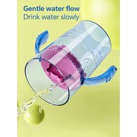 Kids PP Training Sippy Cup, Anti-Choke Controlled Flow Design, Non-Slip Double Handles, Straight Mouth Drinking Water Cup