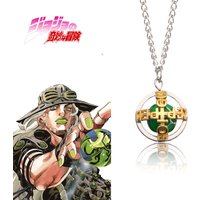 Anime JoJos Bizarre Adventure Steel Ball Run Necklace Gyro Julius Caesar Zeppeli Cosplay Ball Pendant Necklace for Fans Jewelry