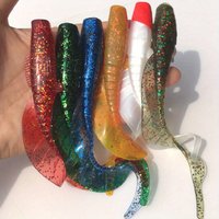 5pcs Tail Grub Soft Lure, 17cm/ 13g Heavy Weight Bait, Long Cast Sinking Fishing Lure