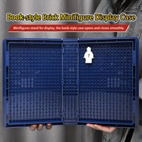 Book-style Minifigure Display Case & Stand, Dustproof Storage for Building Block Minifigures, Perfect Kids' Toy Gift Openable