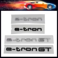 3D Premium e tron e-tron GT Letters For Electric Q2 Q5 Q7 Q8 car Engine Hood Fender trunk Tail Rear Decal Emblem Badge Sticker