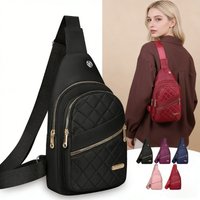 Water Resistant Anti Theft Nylon Chest Bag Unisex Commute Travel Lightweight Large Capacity Quick Access Crossbody Sling