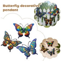 Premium Colorful Metal Butterfly Wall Art Decor, Iron Craft Outdoor Hanging Ornament for Garden, Patio, Fence & Home Decoration