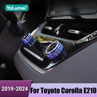 Car Air Conditioning Control Switch Knob Decorative Ring Stickers For Toyota Corolla E210 2019 2020 2021 2022 2023 2024 Hybrid
