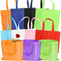 5pcs Colorful Non-woven Bag for Shopping Multisize Gift Wrapping Item Storage Supplies Party Birthday Office Tote Bags XJM
