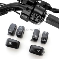 Motorcycle Black Hand Control Buttons Switch Housing Caps Cover Fits For Harley Softail Dyna Sportster V Rod Fat Boy1996-2013