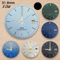 S Logo 31.8mm PRX Dial Oak Dial Fit NH35/NH36/7S/4R Japanese Movement Green Luminous Watch Modification Repair Accessories