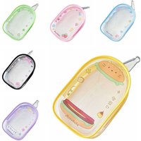 Cute Transparent Data Cable Storage Bag PVC MIni Plush Dolls Storage Pouch Gift Dustproof Dolls Outdoor Bag for 13cm Dolls