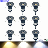 IP65 1W Mini LED Downlight Ściemnialny reflektor zewnętrzny Oświetlenie szafki schodowej 12V Czarny Biały Srebrny Lampa punktowa Oświetlenie łodzi
