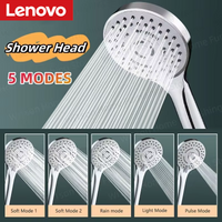Lenovo 5 Modes Sprayer Shower Jetting Shower Head Water Saving Handheld Adjustable SPA Showerhead Bathroom Accessories New