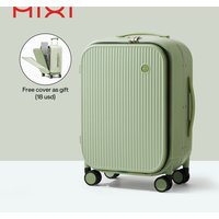 Mixi 2023 New Men 18'' 20''Carry On Suitcase Aluminum Frame Front Laptop Pocket Luggage 100% PC TSA Lock Spinner Wheels