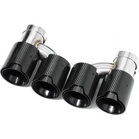 2pcs/lot M Performance Car Exhaust Pipe Carbon Fiber Exhaust Tip For BMW M2 M3 M4 M5 Universal Muffler Pipe Tailpipe Nozzle