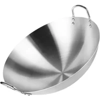 Stainless Steel Wok Pan Home Garden Non-stick Skillet Thicken Pan Gas Stoves Cooking Pot Cauldron Cast Iron For Kitchen