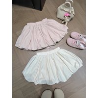2025 New Pink Kawaii Bud Short Skirt Women Summer Y2k Thin High Waist Slim A-Line Puffy Skirt Korea Chic Design Mini Skirts Ins