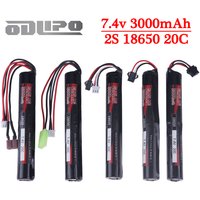 7.4V 3000mAh Li-ion Battery SM/XT30/T Plug For RC Toys Mini Airsoft BB Gun Rechargeable Power Battery 2S 18650 1Pcs Battery