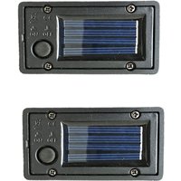 2pcs Solar Lights Replacement Top With LED Bulbs Easy Install Auto On/Off Weatherproof For Garden & Pathway Lighting