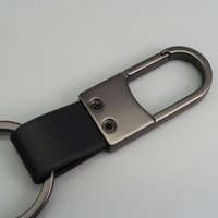 Alloy Leather Fur Keychain Multifunctional Durable Leather Waist Hanging Key Chain Anti-Lost Carabiner Holder