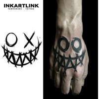 Smiley Face temporary tattoo sticker, waterproof magic tattoo, lasts to 15 days fake tattoo, semi permanent tattoo