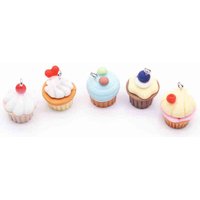 10pcs Simulation Cupcakes Cute Charms For Pendant DIY Earrings Necklace Jewelry Accessories Finding
