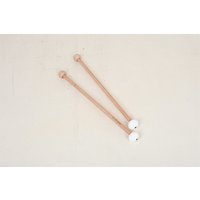 IRIN 1 Pair Double-head Timpani Maple Mallet Percussion Instrument Durable Parts Unique Design of Ends Nylon Wood Materical