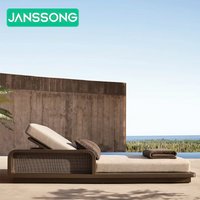 Patio Lounge Chair Resort Outdoor Furniture Set Vill Sun Loungers Patio Aluminum Lounge Hotel Sun Bed