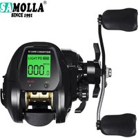 New Big Led Screen Electronic Baitcasting Fishing Reel High Speed 7.2:1 10kg Saltwater Waterproof Cast Drum Wheel Casting