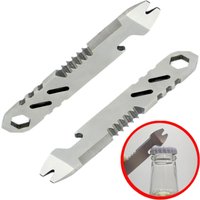 AliExpress Other New Mini Stainless Steel Multifunctional Pry Bar, Mini EDC Hex Wrench, Bottle Opener, Portable Outdoor Bicycle Repair Tool