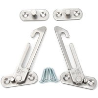 2pcs Stainless Steel Window Restrictor Locks Adjustable Window Limiters Window Safety Locks Child Safety Easy Install