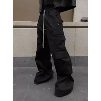 2025 New Style American Style Casual Pants Blackcargo Pants Multi-pocket Loose Fit Wide Leg For Men Spring Summer