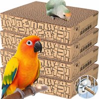 Parrot Stand-up Cardboard Double Sided Bird Climbing Holder Parrot Chewing Cardboard Bite Resistant Bird Cage Paw Grinding Perch