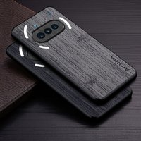 Case for Nothing Phone 3a 3 Pro funda bamboo wood pattern Leather phone cover Luxury coque for Nothing Phone 3a case capa