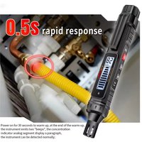 Portable Combustible Natural Flammable Alcohol LPG Methane Analyzer temperature and Gas Leak test Buzzer Alarm PPM LEL Tester