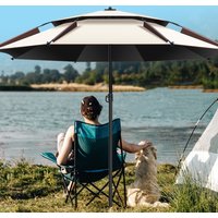 Outdoor Fishing Umbrella Folding Fishing Big Parasol Adjustable Beach Sun Protection Umbrella Camping Shading Umbrella 1.8-2.6M
