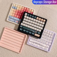 Black White Keycaps Storage Box For Keyboard Key Cap Storage Case Clear Visible Keycap Organizer Dust & shock resistant