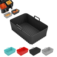 Leeseph Air Fryer Silicone Liners, Reusable Non-Stick Pot Oven Liner Baking Tray, Air Fryer Basket Air Fryer Accessories