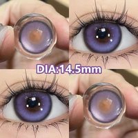 YIMEIXI 1 Pair Korean High Quality Lenses Colored Contact Lenses for Eyes Large DiameterPurple Eye Lenses Soft Colored Cosmetics