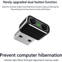 Mini Automatic Mouse Jiggler Mover Undetectable USB Automatic Move Cursor Plug and Play with ON/OFF Indicator Light for Computer