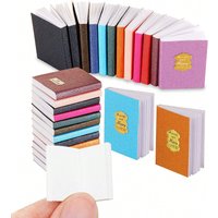 12 Dollhouse Miniature Books Notebook: 1/12 Mini Flip Simulation Classical Books Study Room Bookcase Decoration Model