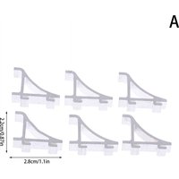 6Pcs Refrigerator Support Hooks Cooler Shelf Brace Refrigerator Beverage Cabinet Shelf Buckles Metal K Type Freezer Shelf Clips