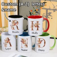 Custom Mug,Personalized Gifts, Custom Coffee Mug,Customized Name Cute Mugs, Tea Mugs,Customizable Initials Valentine'S Day Gifts