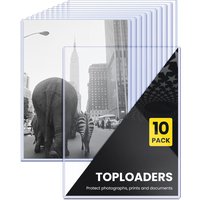 10pcs clear semi-rigid PVC paper protector in hard plastic sleeve for photos, posters, documents and prints