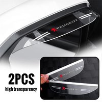 2Pcs Car Rearview Mirror Rain Eyebrow Deflector Guard For Peugeot 208 2008 308 3008 408 508 5008 4008 206 307 RCZ Expert Partner