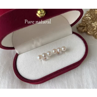 18k real gold stud earrings 18k karat gold pearls earrings 4-5mm pearls yellow gold rose gold white gold 3 colors