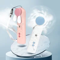 2-in-1 Portable Fan Humidifier USB Charging Handheld Fan Spray Fan Facial Steamer Air Conditioning Cooling Fan